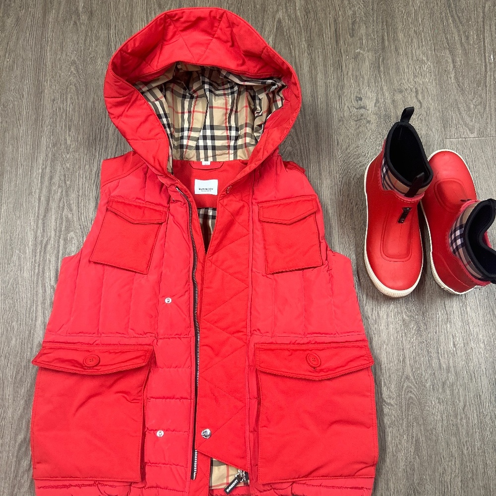Burberry vest and boots